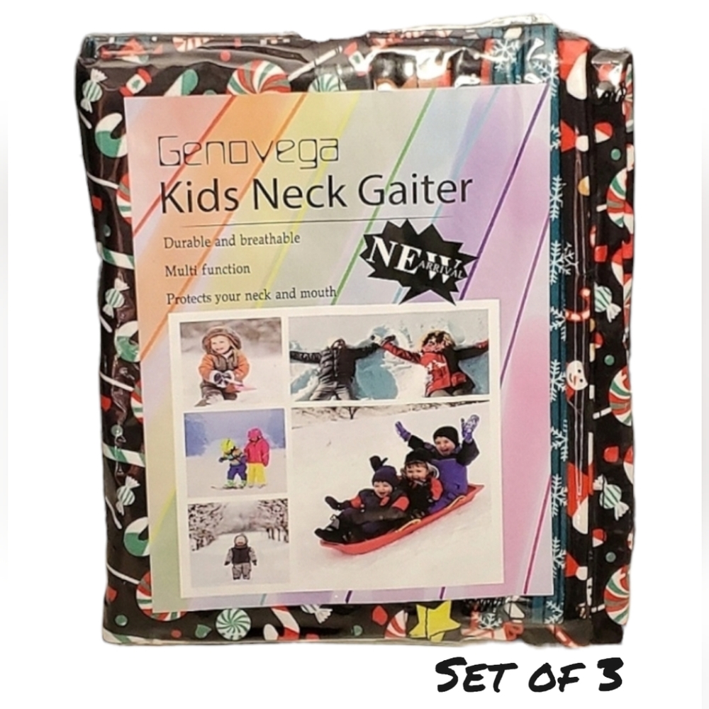 Genovega Kids Neck Gaiter - Pack of 3 (Christmas/Winter)